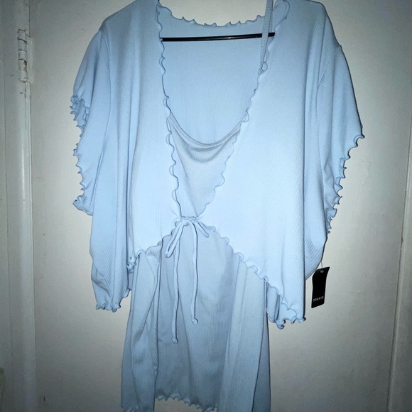 Torrid Supersoft Rib Lettuce Edge Cami Shrug Set - Picture 1 of 4